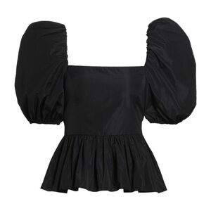 Cinq à Sept Maura Puff-Sleeve Top Black. NWOT